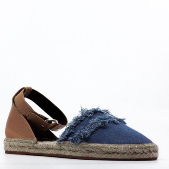 Rebecca Minkoff Shoes - Rebecca Minkoff Vicky Fabric Closed Toe Espadrille Sandals Blue -7